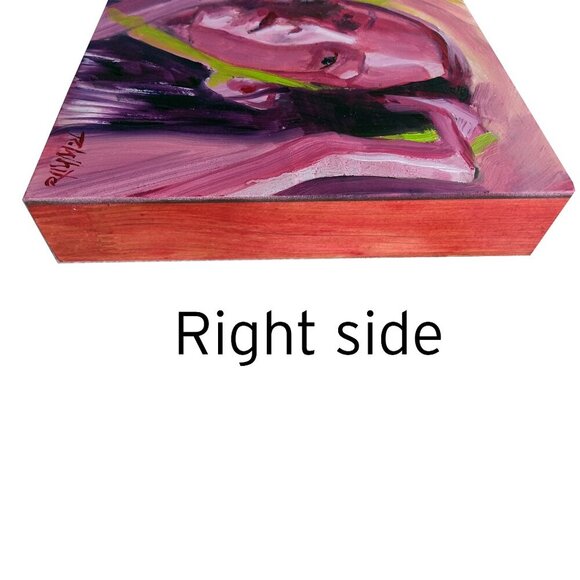 “Daydreaming” Original Oil Painting by Robin White - Oil on Wood Panel 10 x 8 x. - Picture 4 of 9